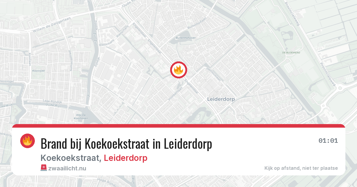 Brand bij Koekoekstraat in Leiderdorp — 26 mei 2026