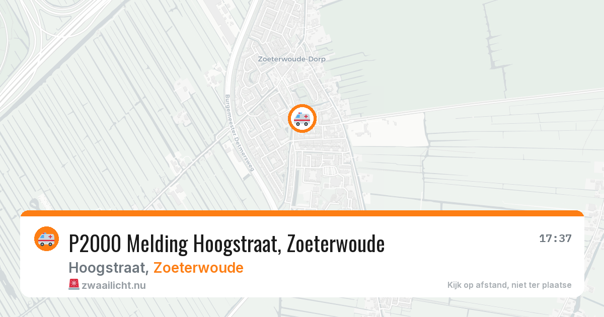 P2000 Melding Hoogstraat, Zoeterwoude — 31 jan 2026