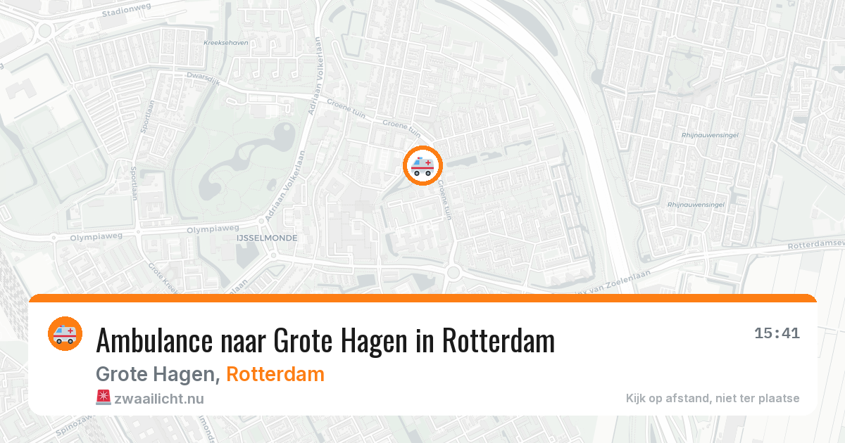 Ambulance naar Grote Hagen in Rotterdam — 13 jul 2026