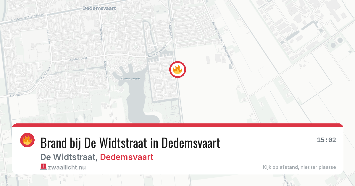 Brand bij De Widtstraat in Dedemsvaart — 2 mei 2026