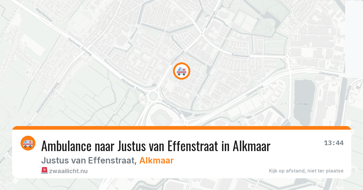 Ambulance naar Justus van Effenstraat in Alkmaar — 10 jul 2026