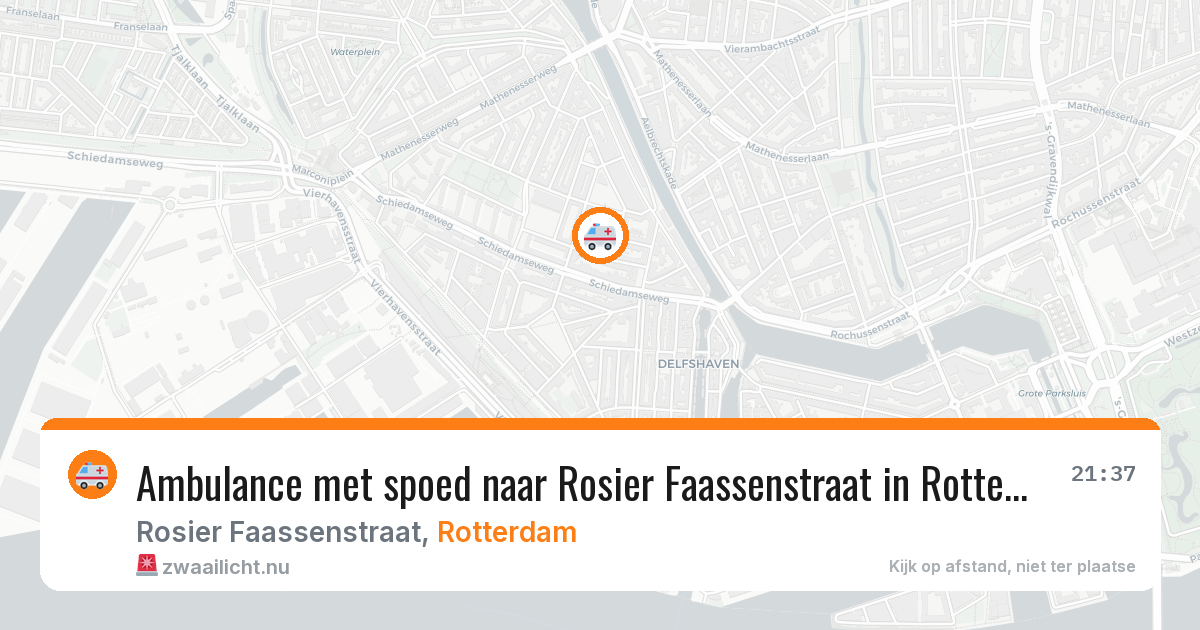 Ambulance met spoed naar Rosier Faassenstraat in Rotterdam — 6 mei 2026