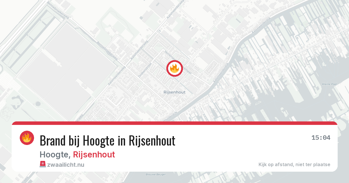 Brand bij Hoogte in Rijsenhout — 3 jun 2026