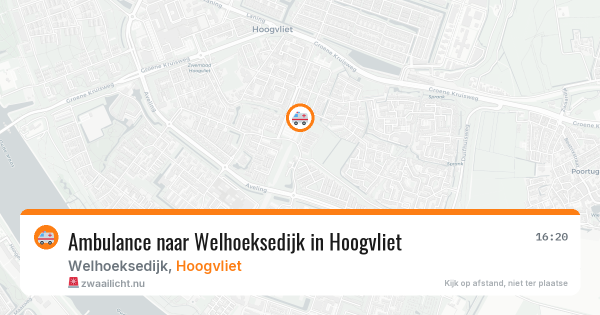 Ambulance naar Welhoeksedijk in Hoogvliet — 25 mrt 2026