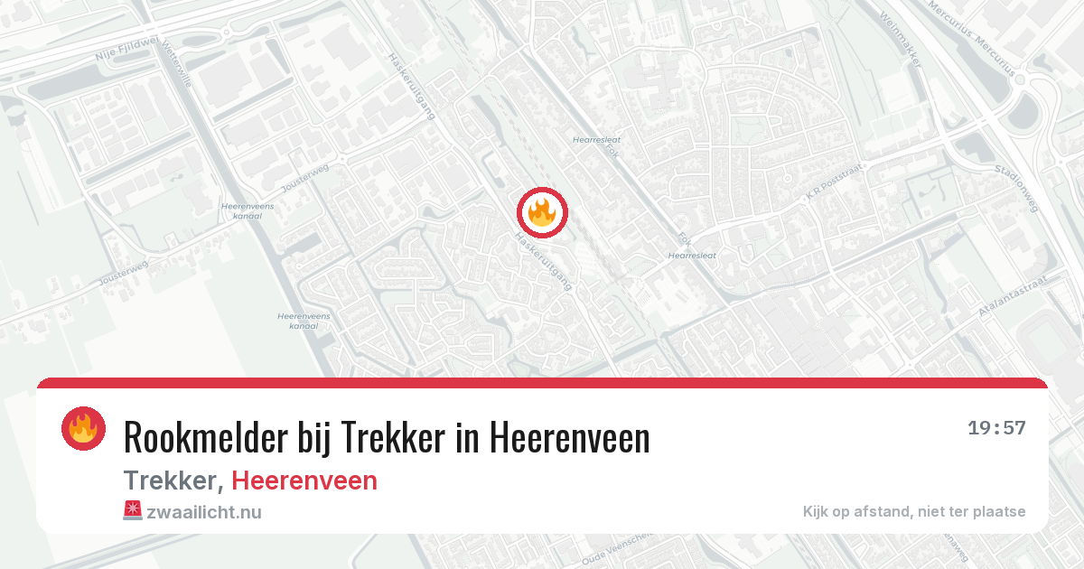 Rookmelder bij Trekker in Heerenveen — 7 jul 2026