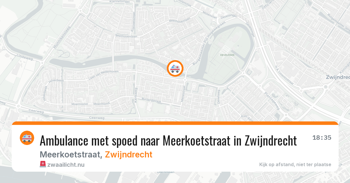 Ambulance met spoed naar Meerkoetstraat in Zwijndrecht — 19 mei 2026