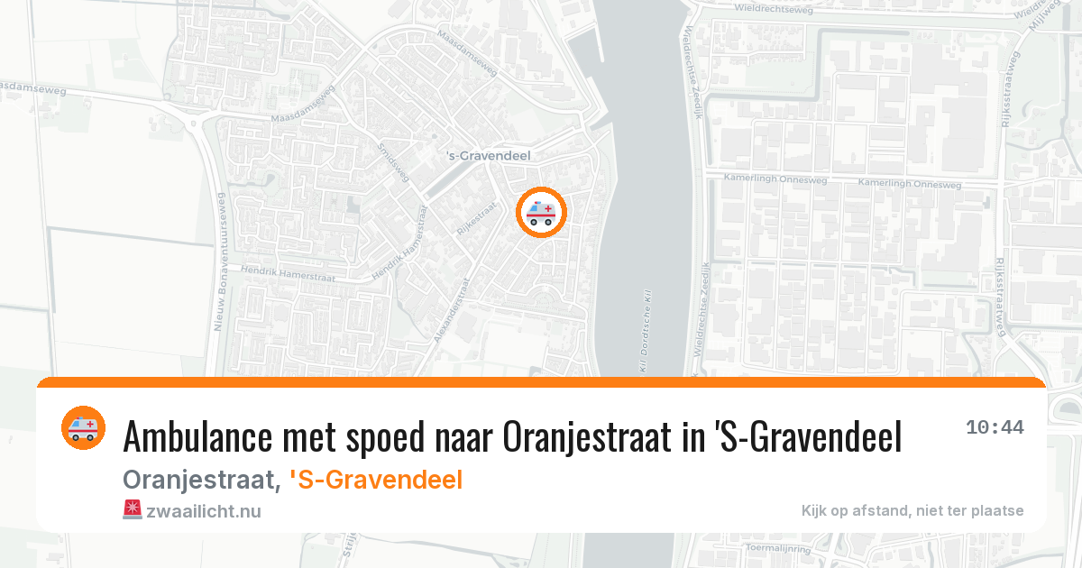 Ambulance met spoed naar Oranjestraat in 'S-Gravendeel — 31 mrt 2026