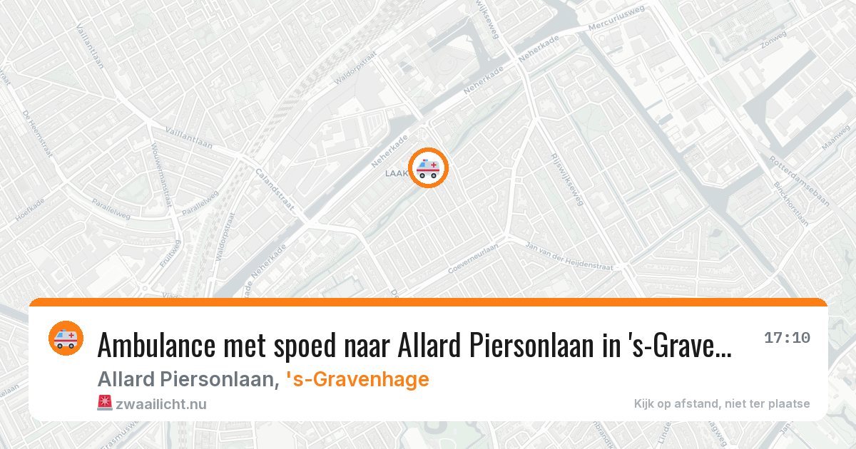 Ambulance met spoed naar Allard Piersonlaan in 's-Gravenhage — 6 mei 2026