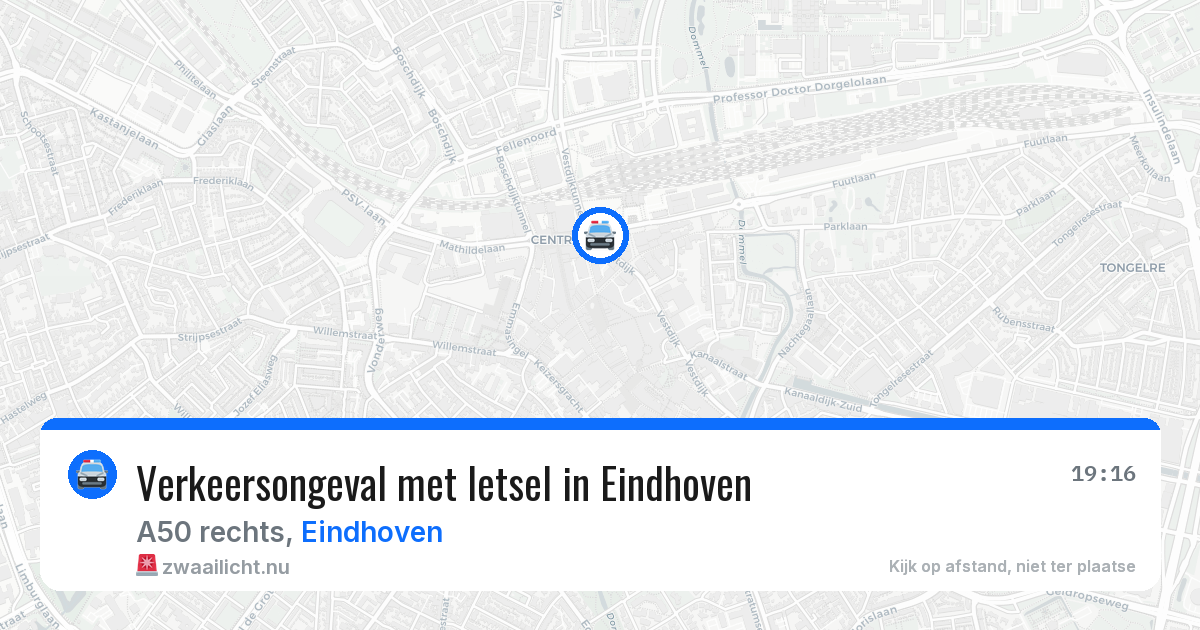 Verkeersongeval met letsel in Eindhoven — 20 mrt 2026