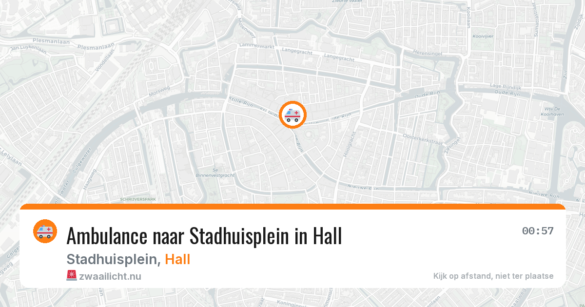 Ambulance naar Stadhuisplein in Hall — 16 apr 2026