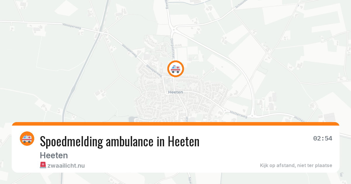 Spoedmelding ambulance in Heeten — 22 mrt 2026
