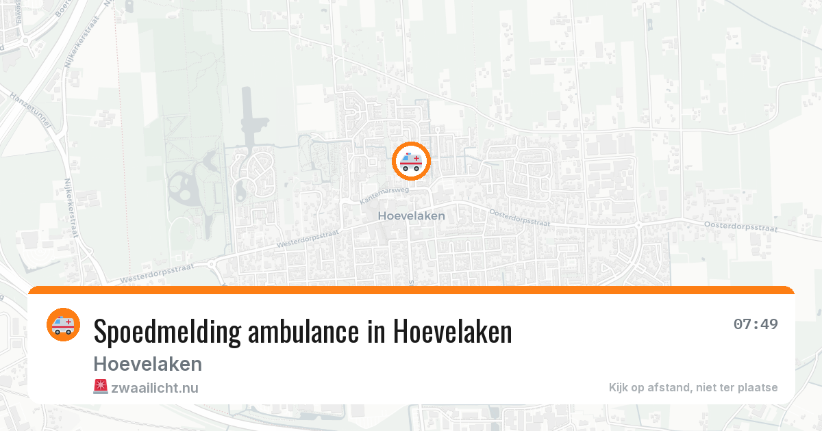 Spoedmelding ambulance in Hoevelaken — 9 mei 2026