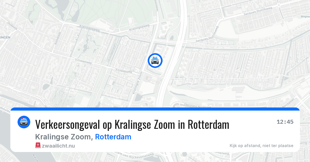 Verkeersongeval op Kralingse Zoom in Rotterdam — 23 mrt 2026