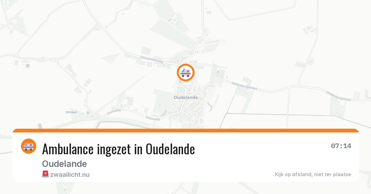 Ambulance ingezet in Oudelande — 20 mrt 2026