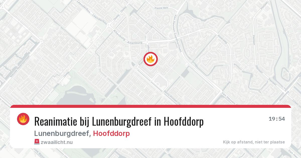 Reanimatie bij Lunenburgdreef in Hoofddorp — 9 mei 2026