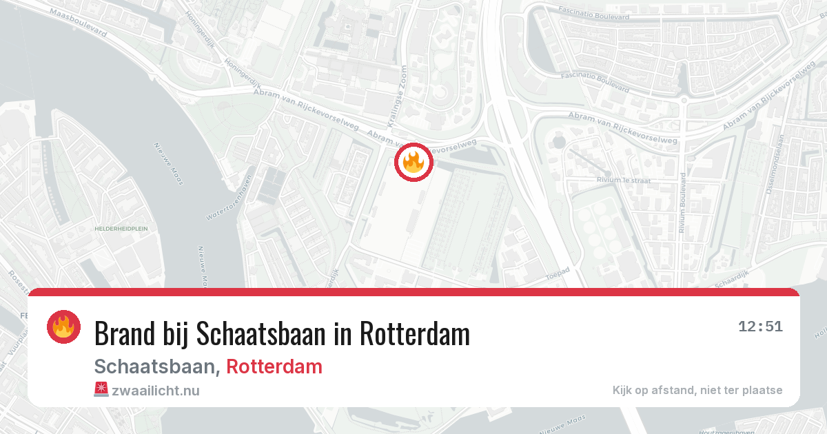 Brand bij Schaatsbaan in Rotterdam — 26 mei 2026