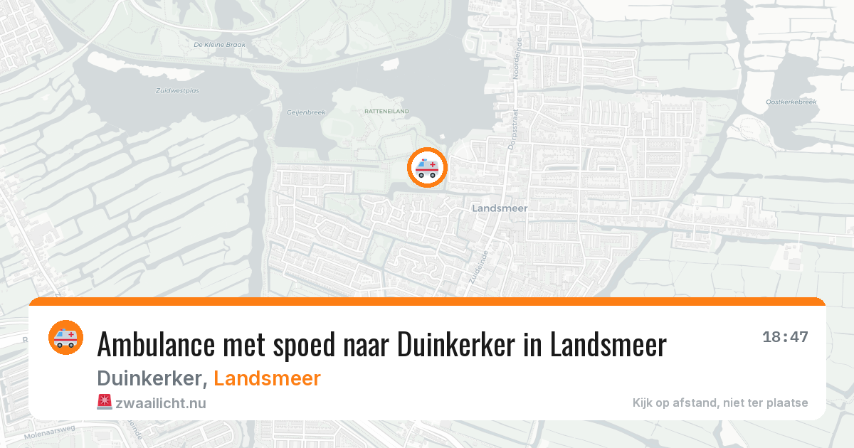 Ambulance met spoed naar Duinkerker in Landsmeer — 23 jul 2026