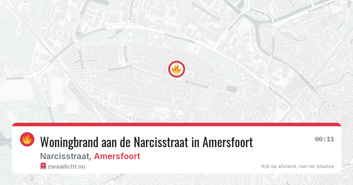 Woningbrand aan de Narcisstraat in Amersfoort — 3 jul 2026