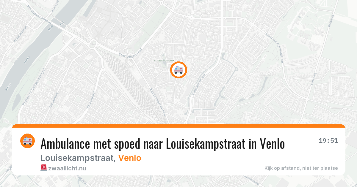 Ambulance met spoed naar Louisekampstraat in Venlo — 22 jul 2026