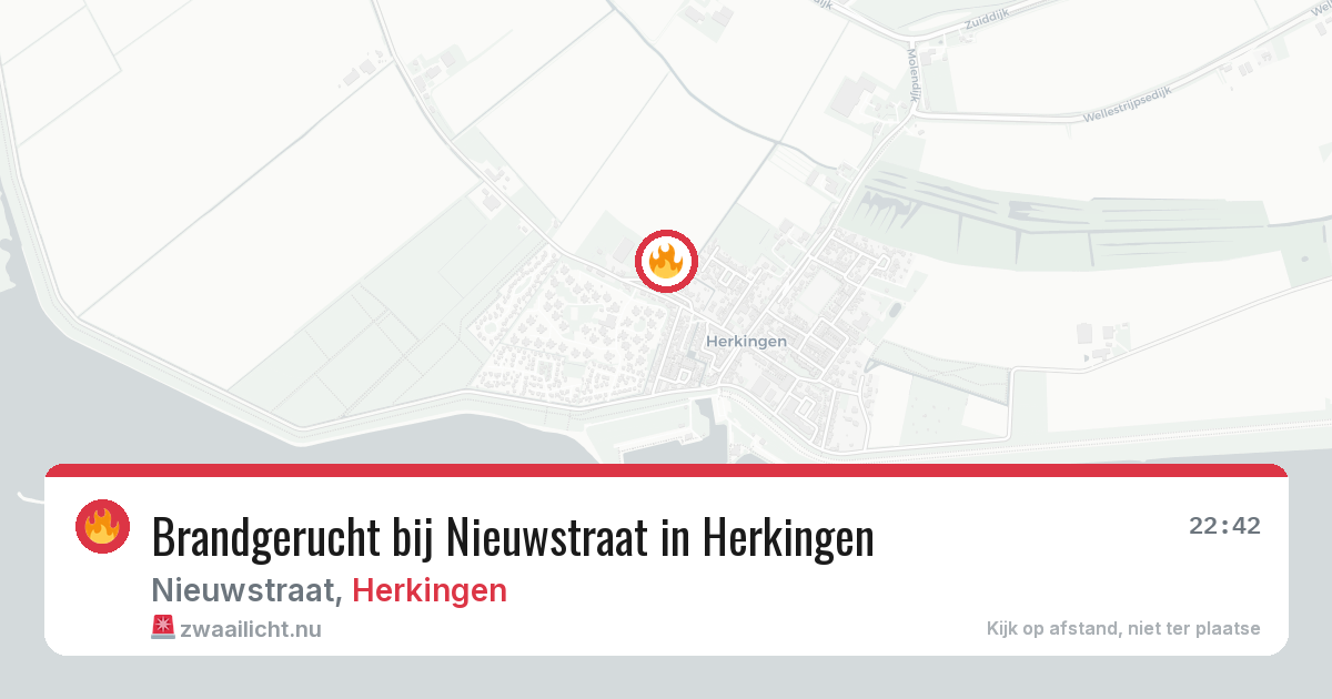 Brandgerucht bij Nieuwstraat in Herkingen — 18 feb 2026