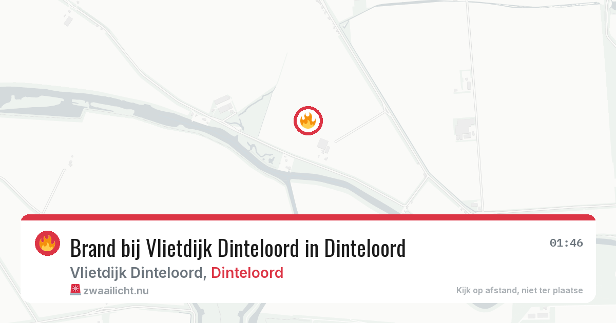 Brand bij Vlietdijk Dinteloord in Dinteloord — 25 jul 2026
