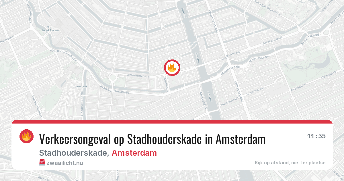 Verkeersongeval op Stadhouderskade in Amsterdam — 18 mei 2026