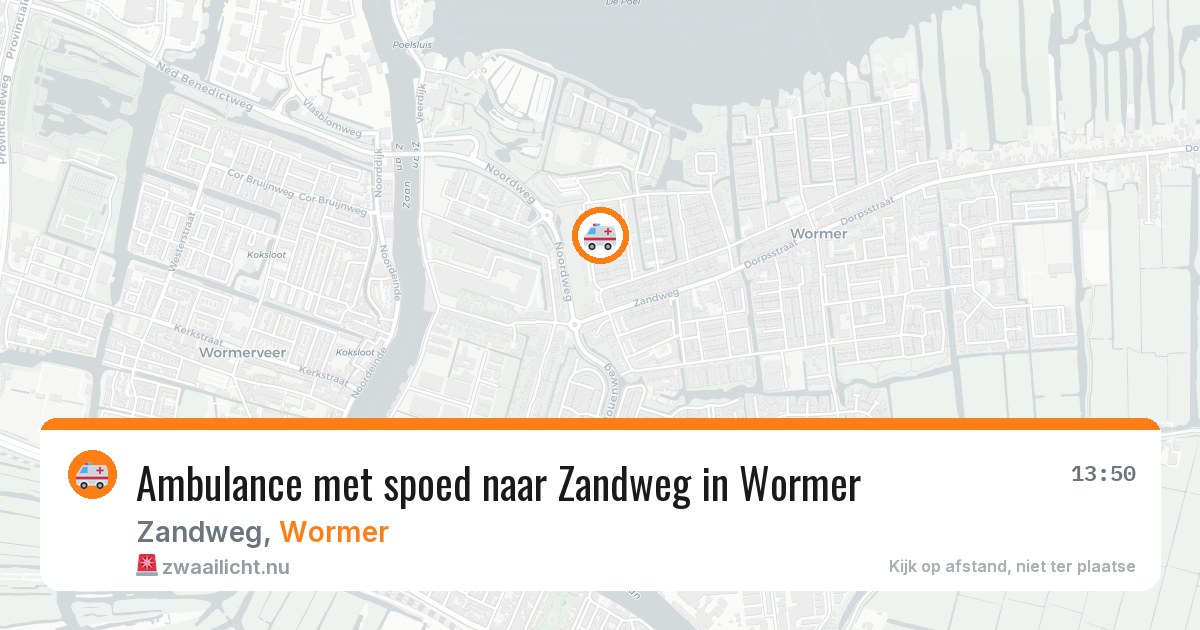 Ambulance met spoed naar Zandweg in Wormer — 18 jul 2026