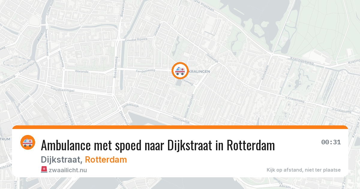 Ambulance met spoed naar Dijkstraat in Rotterdam — 6 jun 2026