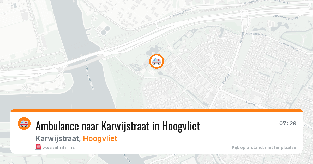 Ambulance naar Karwijstraat in Hoogvliet — 14 jul 2026