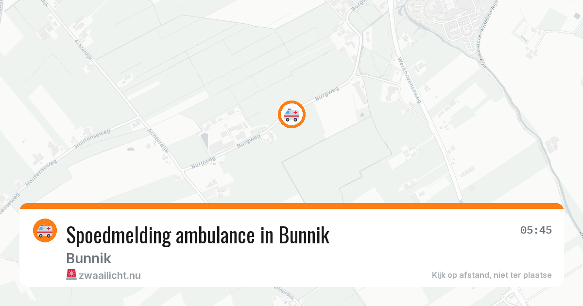 Spoedmelding ambulance in Bunnik — 10 jul 2026