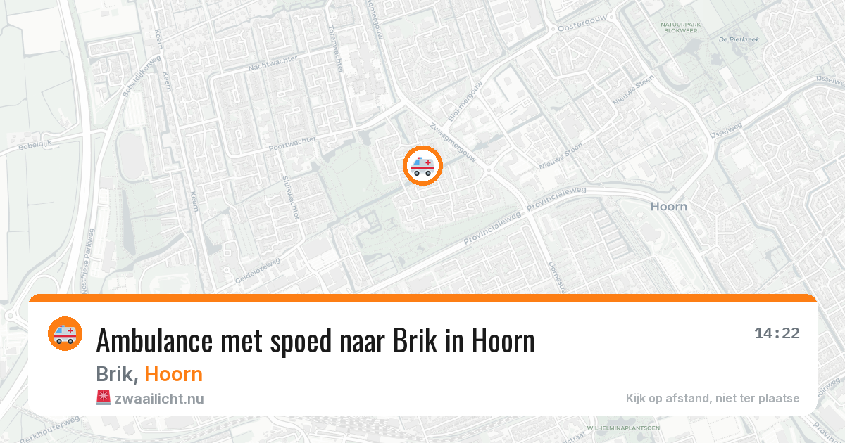 Ambulance met spoed naar Brik in Hoorn — 10 apr 2026