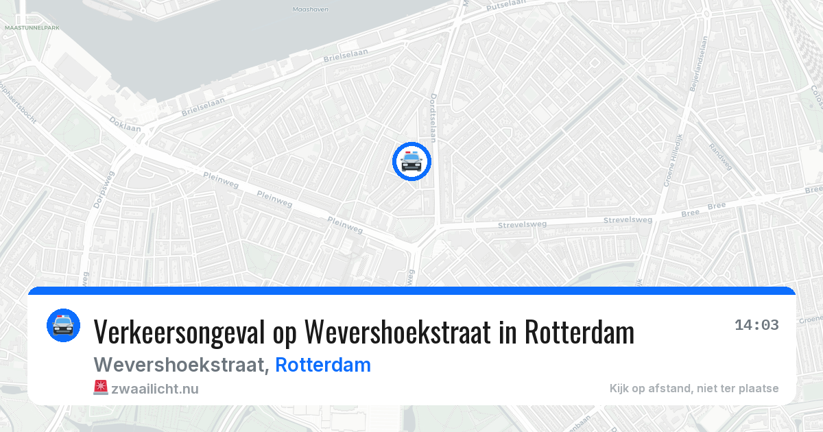 Verkeersongeval op Wevershoekstraat in Rotterdam — 8 mei 2026
