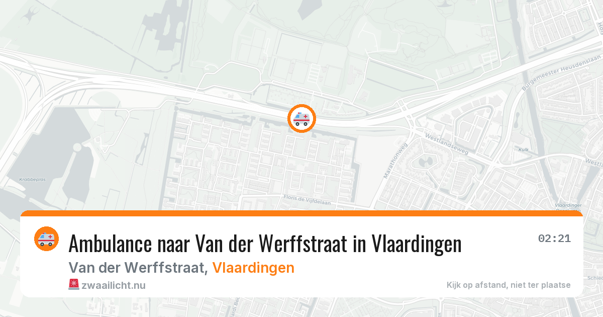 Ambulance naar Van der Werffstraat in Vlaardingen — 22 mei 2026