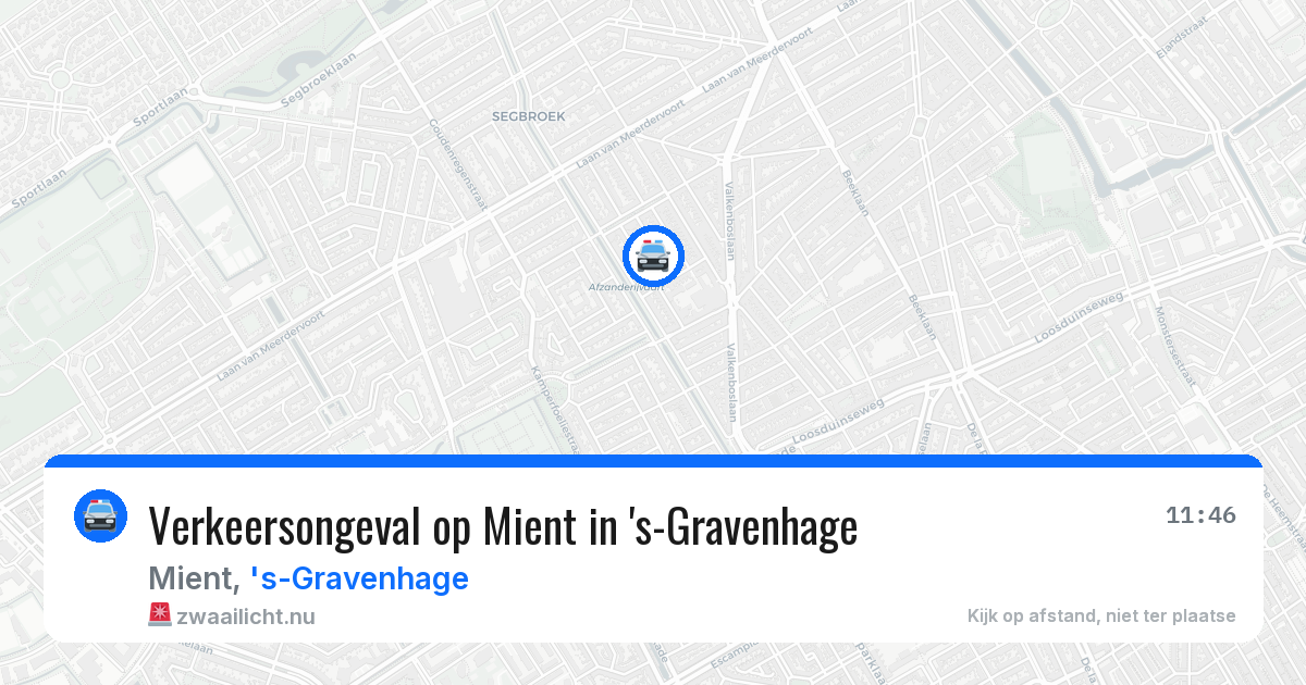 Verkeersongeval op Mient in 's-Gravenhage — 22 jul 2026