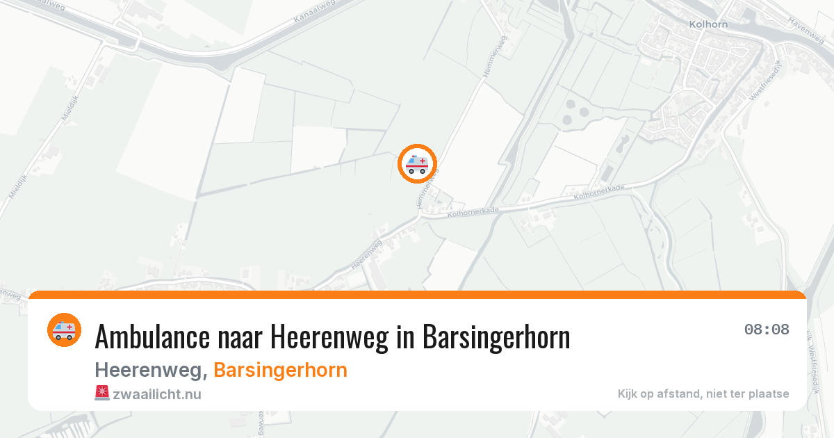 Ambulance naar Heerenweg in Barsingerhorn — 25 apr 2026
