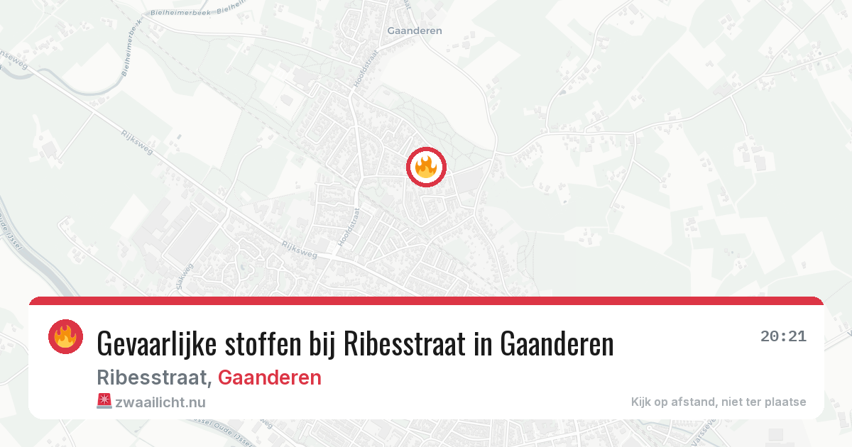 Gevaarlijke stoffen bij Ribesstraat in Gaanderen — 17 jul 2026