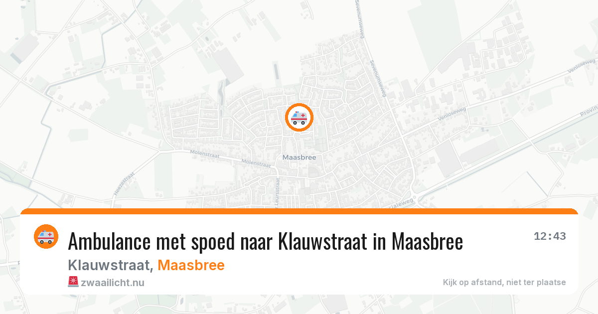 Ambulance met spoed naar Klauwstraat in Maasbree — 22 apr 2026