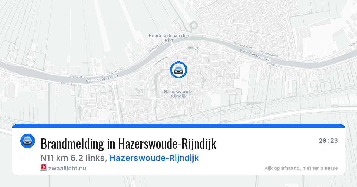 Brandmelding in Hazerswoude-Rijndijk — 25 mrt 2026