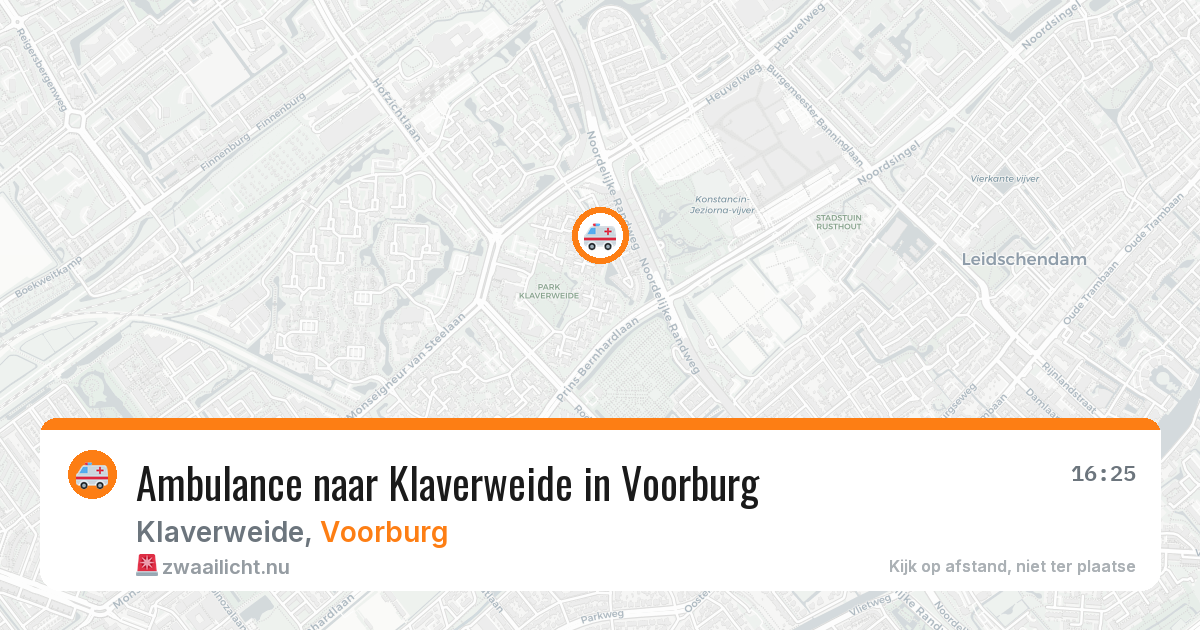 Ambulance naar Klaverweide in Voorburg — 25 mei 2026