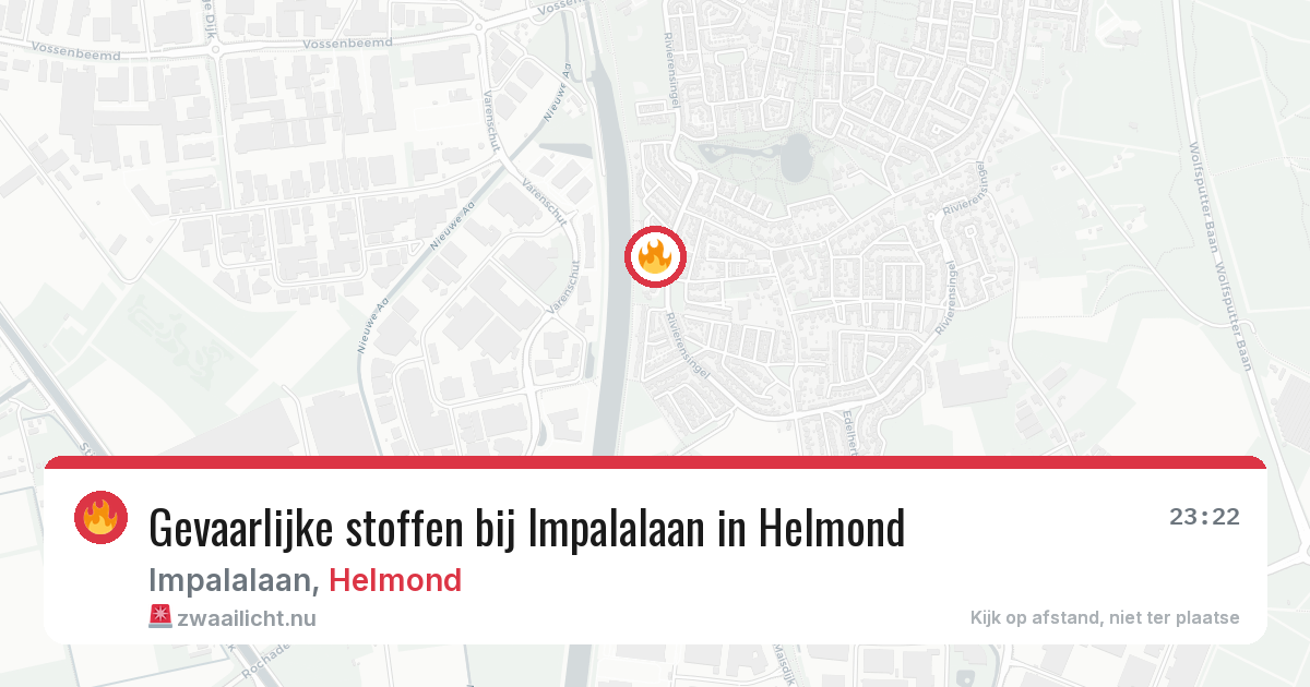 Gevaarlijke stoffen bij Impalalaan in Helmond — 1 apr 2026