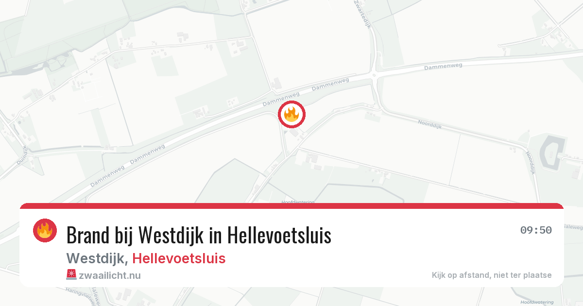 Brand bij Westdijk in Hellevoetsluis — 15 mei 2026
