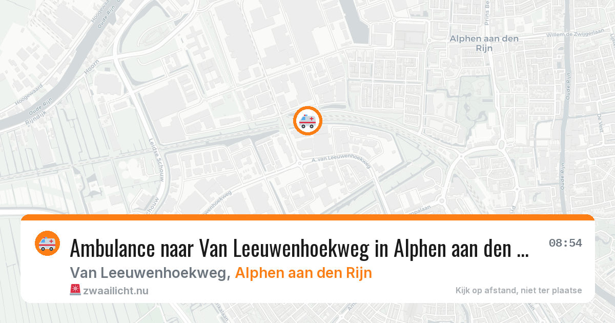 Ambulance naar Van Leeuwenhoekweg in Alphen aan den Rijn — 15 jun 2026