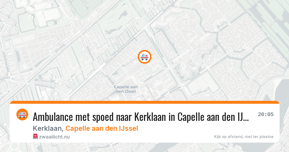 Ambulance met spoed naar Kerklaan in Capelle aan den IJssel — 27 mrt 2026