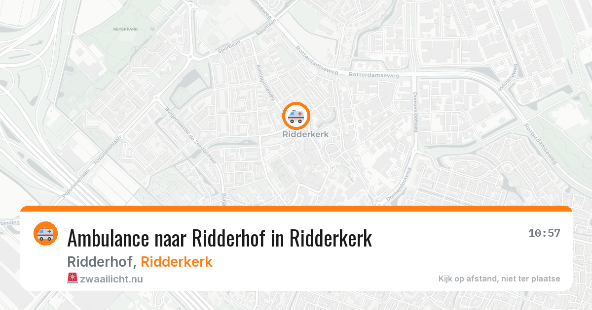 Ambulance naar Ridderhof in Ridderkerk — 18 jul 2026