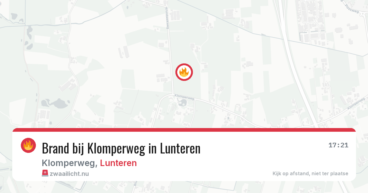 Brand bij Klomperweg in Lunteren — 3 mei 2026