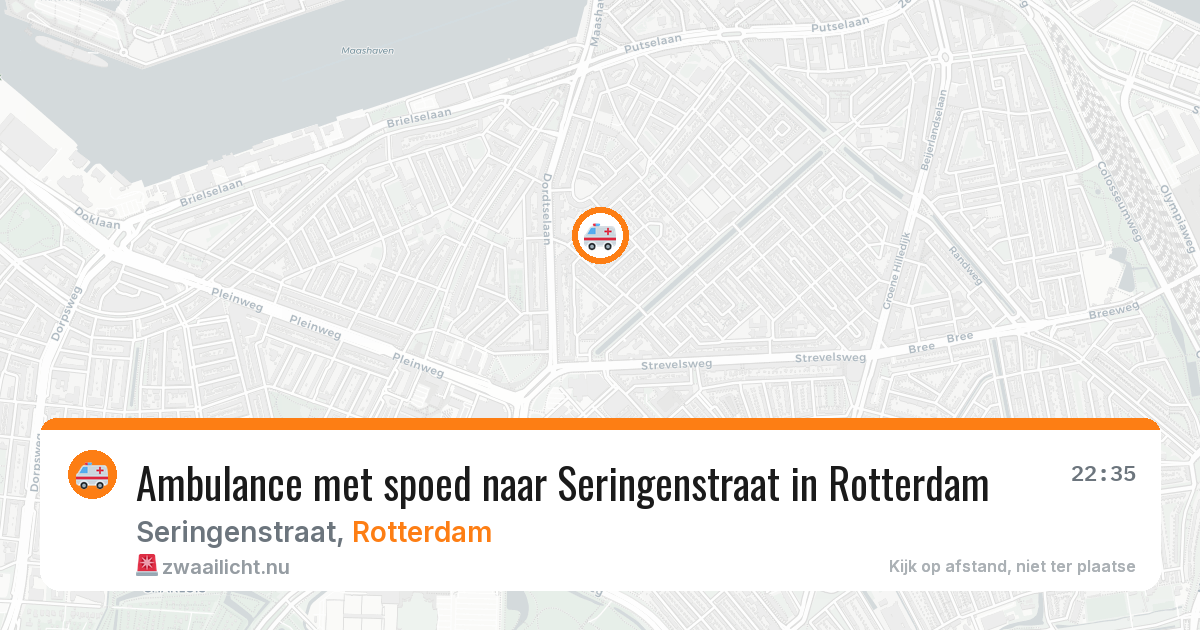Ambulance met spoed naar Seringenstraat in Rotterdam — 18 jul 2026