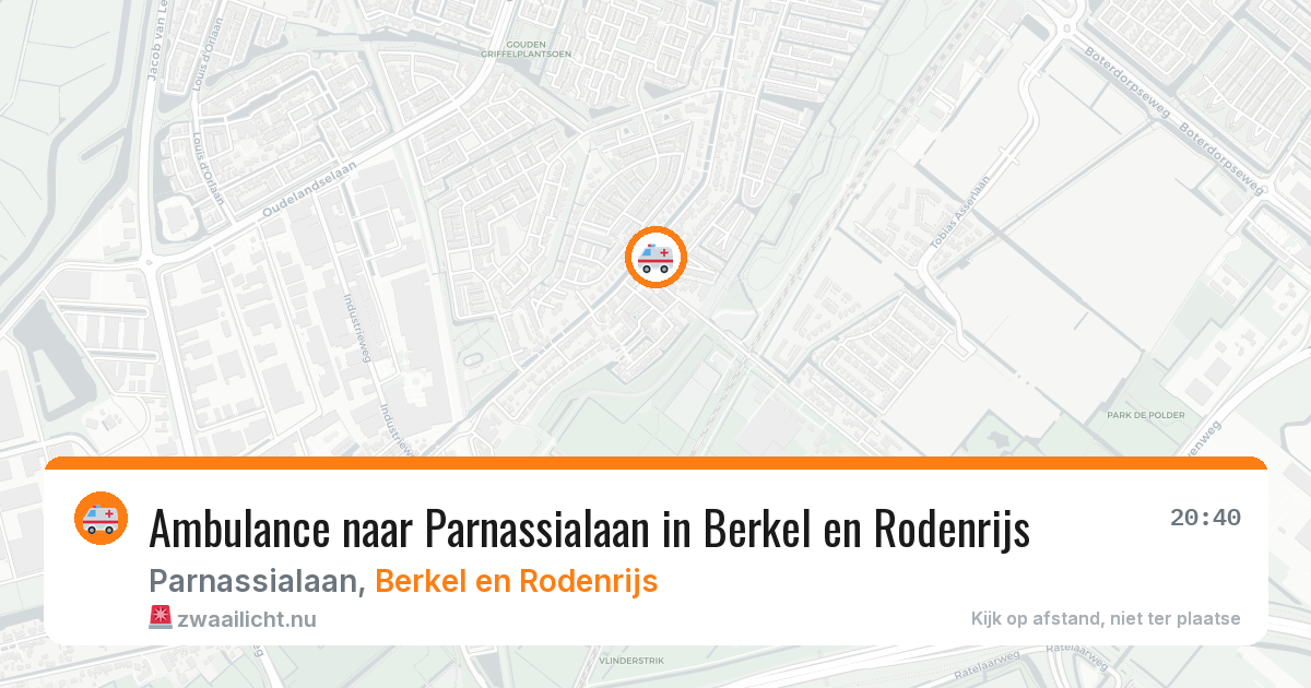 Ambulance naar Parnassialaan in Berkel en Rodenrijs — 14 mrt 2026