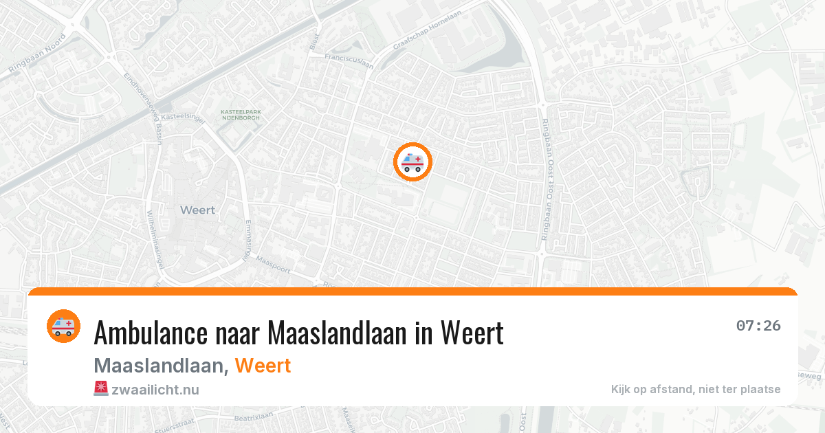 Ambulance naar Maaslandlaan in Weert — 15 jul 2026