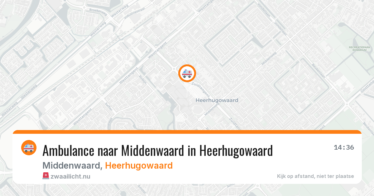 Ambulance naar Middenwaard in Heerhugowaard — 18 mei 2026