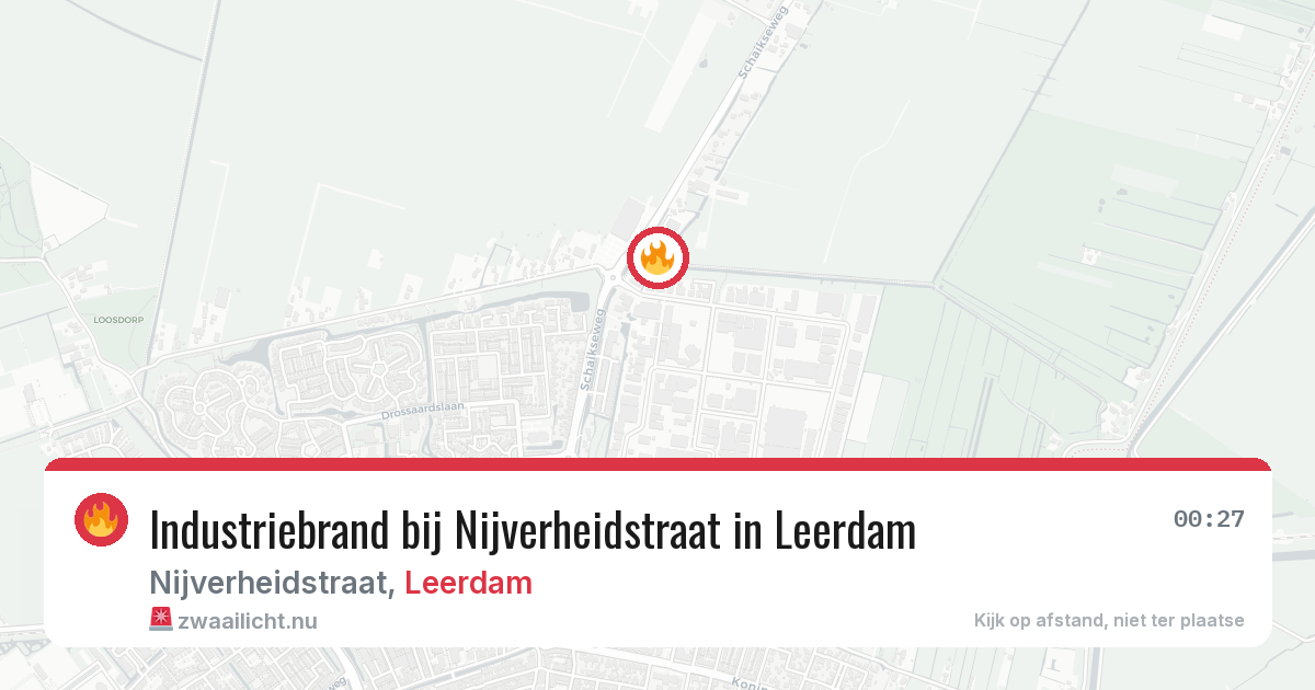 Industriebrand bij Nijverheidstraat in Leerdam — 3 jun 2026
